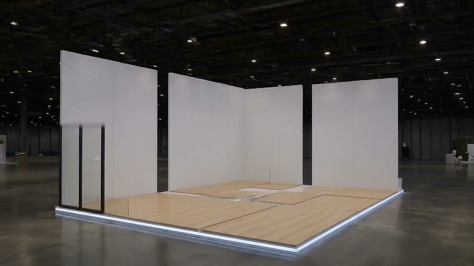 Stand especial com iluminação e circulação aberta