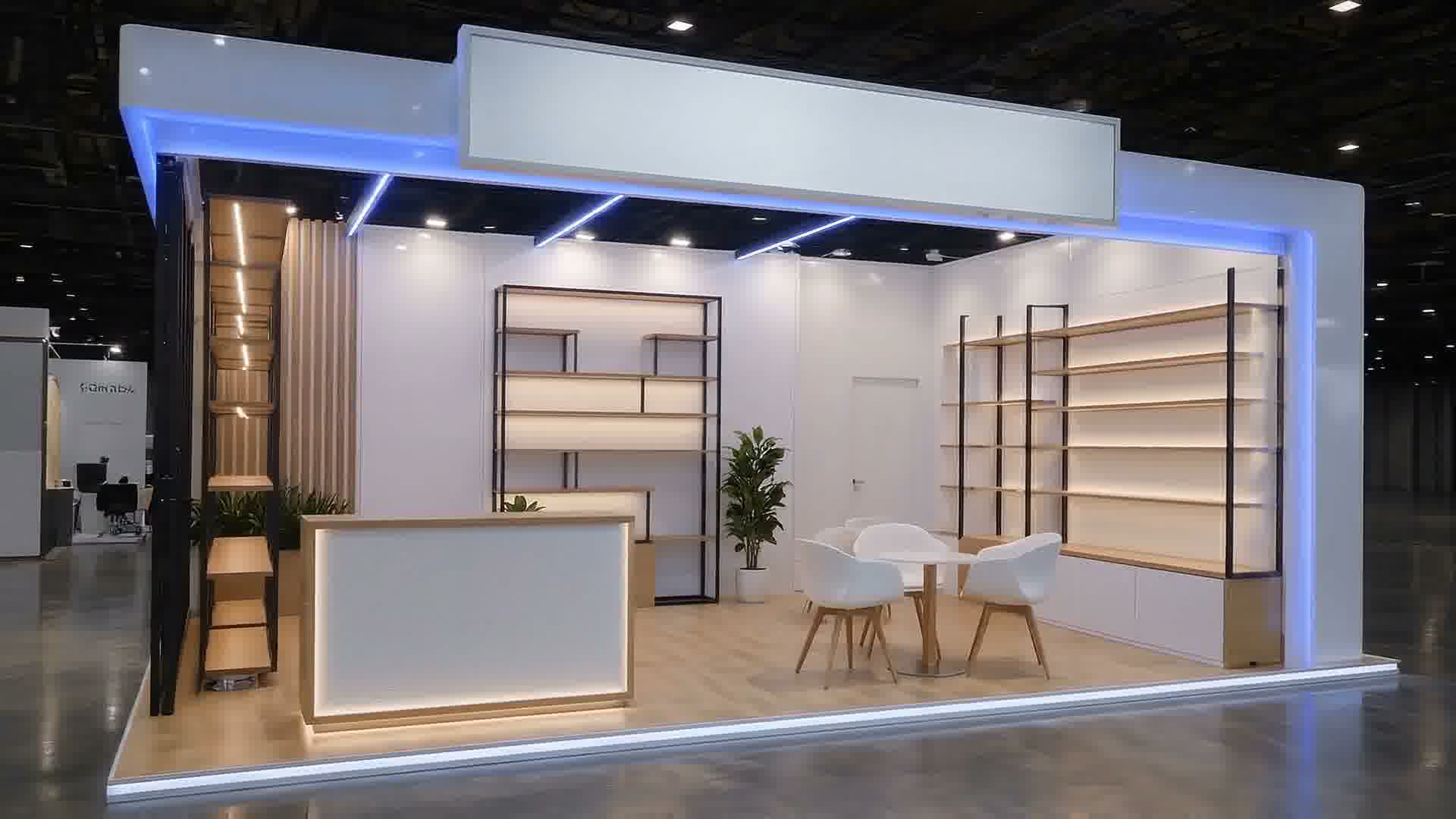 Stand com estrutura premium para evento